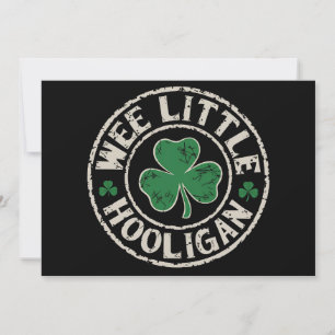 Wee Little Hooligan Shamrock St Patrick's Day Invitation