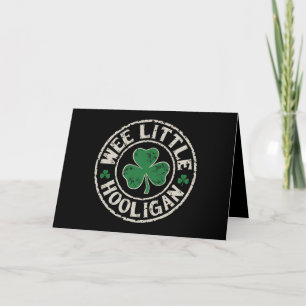 Wee Little Hooligan Shamrock St Patrick's Day Thank You Card