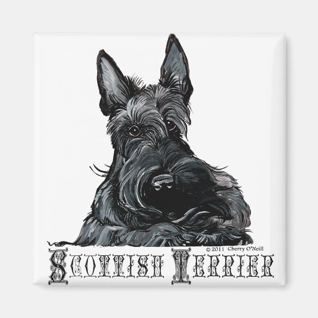 Wee Scottish Terrier Magnet (Front)