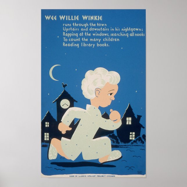 Wee Willie Winkie Vintage WPA Poster (Front)
