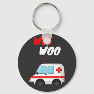 Wee Woo Ambulance AMR Funny EMS EMT Paramedic Gift Key Ring