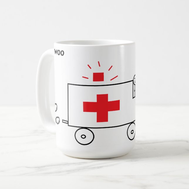 Wee Woo Ambulance Coffee Mug (Front Left)