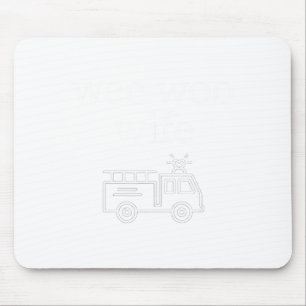 Wee Woo Wife Firefighter Suse Cute Minimalist Aest Mouse Pad