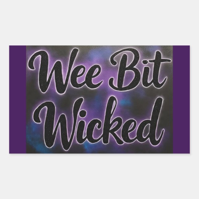 WeeBitWicked  Rectangular Sticker (Front)