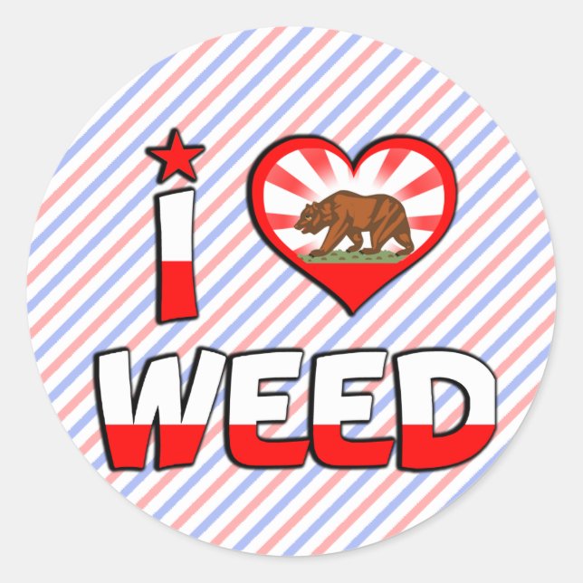 Weed, CA Classic Round Sticker (Front)
