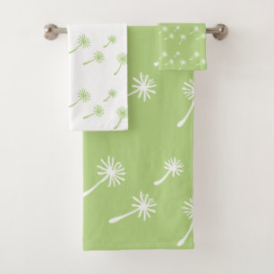 Weed Happens cute cynical dandelion Funny Vintage Bath Towel Set