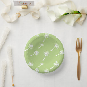 Weed Happens cute cynical dandelion Funny Vintage Paper Plate