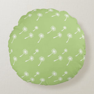 Weed Happens cute cynical dandelion Funny Vintage Round Cushion