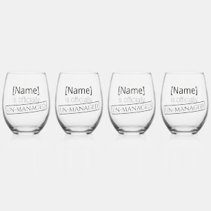 Weed Happens cute cynical dandelion Funny Vintage Stemless Wine Glass