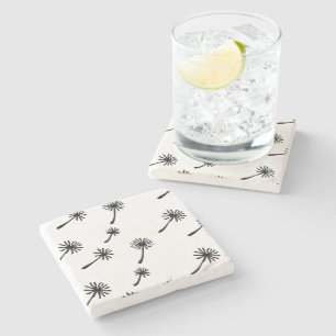 Weed Happens cute cynical dandelion Funny Vintage Stone Coaster