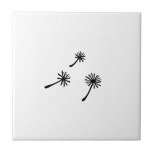 Weed Happens cute cynical dandelion Funny Vintage Tile