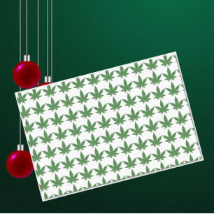 Weed Leaf Christmas Personalised Tissue Paper