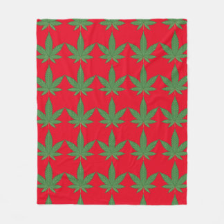 Weed Leaf Personalised Fleece Blanket