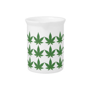 Weed Leaf Personalized Pitcher