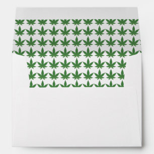 Weed Leaf Pot Luck Personalised Envelope
