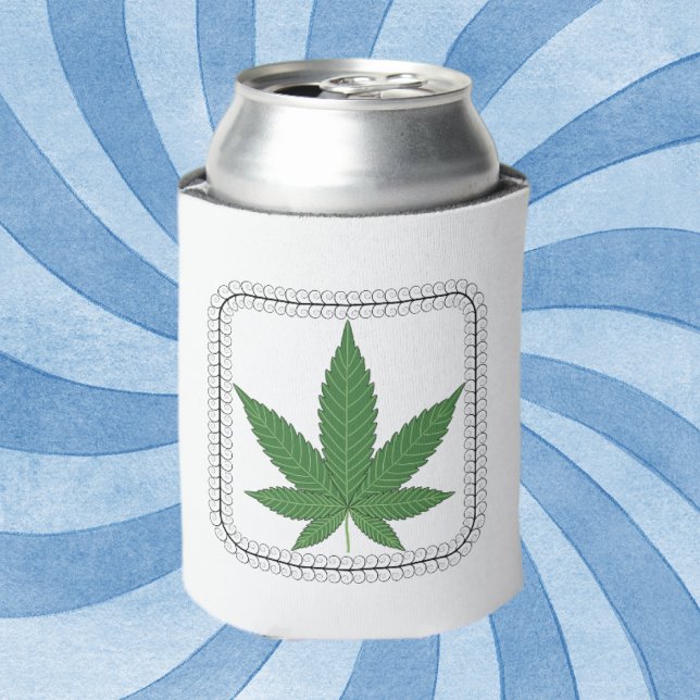 Weed Leaf Tree Swirl Trim Can Cooler (Creator Uploaded)
