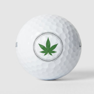 Weed Leaf Tree Swirl Trim Personalised Golf Balls