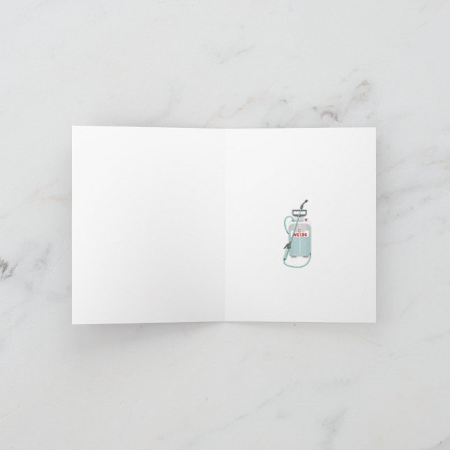 Weed spray garden maintenance card (Inside)
