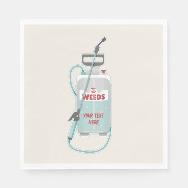 Weed spray garden maintenance napkin (Front)