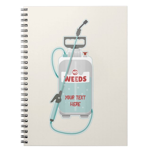 Weed spray garden maintenance notebook (Front)