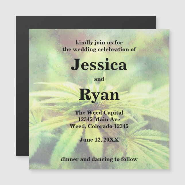 Weed Wedding Invite (Front/Back)