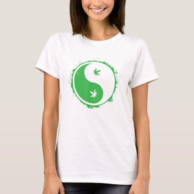 Weed Yin Yang T-Shirt (Front)