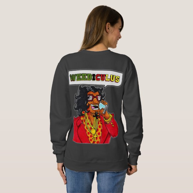 Weediculus Long Sleeve Womens Sweatshirt (Back Full)