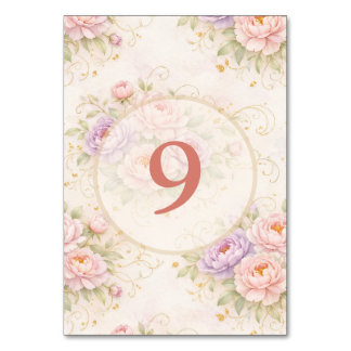 Weeding floral table number