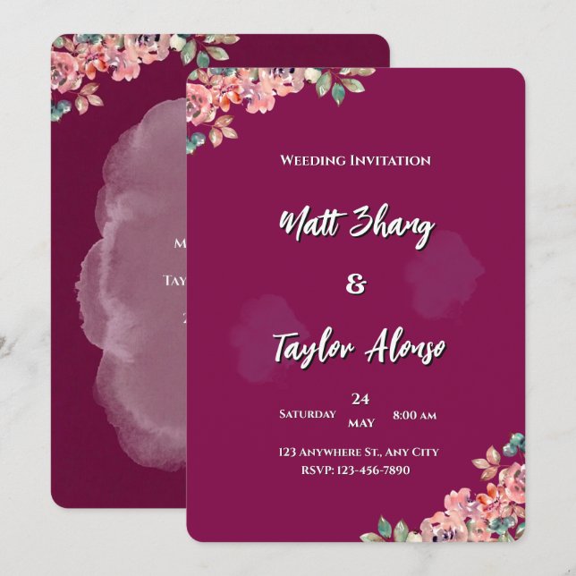 Weeding invitation (Front/Back)