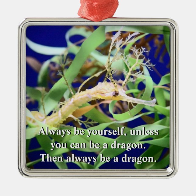 Weedy Sea Dragon Metal Tree Decoration (Front)