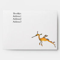 Weedy seadragon cartoon illustration 