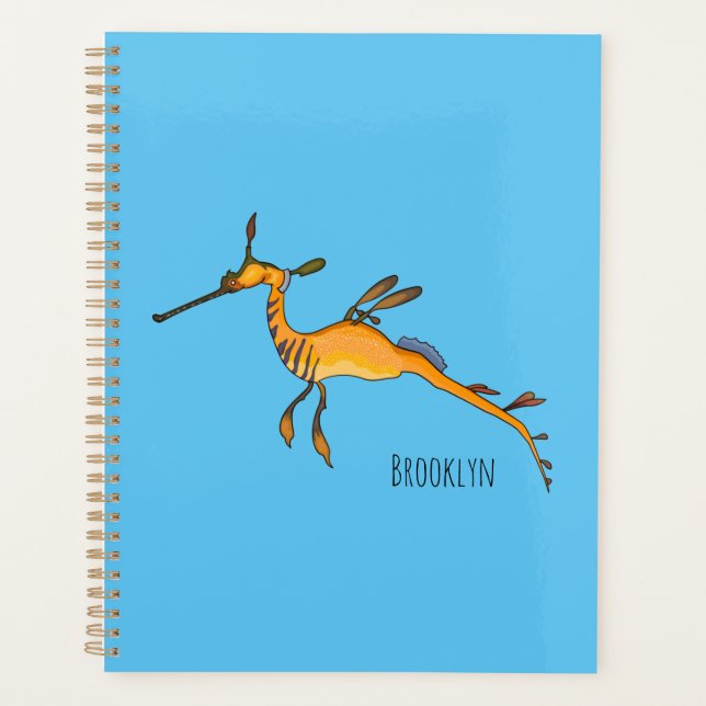Weedy seadragon cartoon illustration planner (Front)