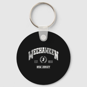 Weehawken Nj New Jersey Vintage Throwback  Key Ring
