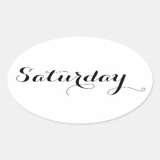 Weekday Stickers: Saturday Oval Sticker