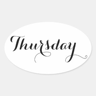 Weekday Stickers: Thursday Oval Sticker
