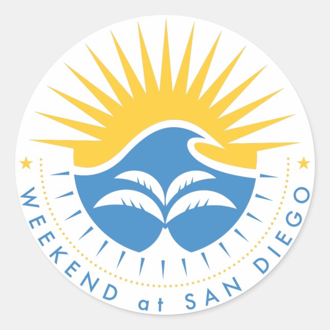 Weekend At San Diego Classic Round Sticker (Front)