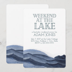 Weekend at the Lake Bachelor Party Invitation