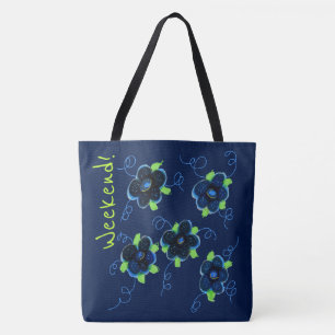 Weekend Blue Floral Bag