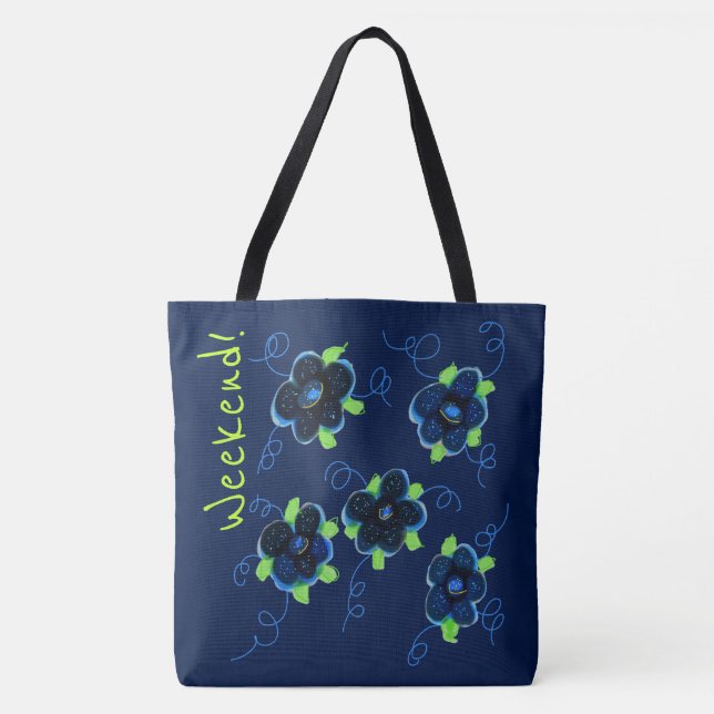 Weekend Blue Floral Bag (Front)