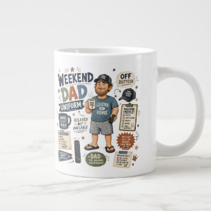Weekend dad large coffee mug