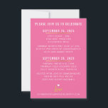 WEEKEND DETAILS cute pretty pink white hearts gold RSVP Card<br><div class="desc">by kat massard >>>> WWW.SIMPLYSWEETPAPERIE.COM <<< A simple design for extra info like a separate PARTY or RECEPTION - to match your main invitations. Love the design, but would like to see some changes - another colour scheme, product, add a photo or adapted for a different occasion - no worries...</div>