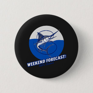 Weekend Forecast  100% Chance  6 Cm Round Badge