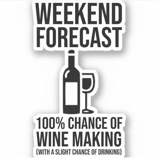 Weekend Forecast - 100% Chance of Wine Making (Front)