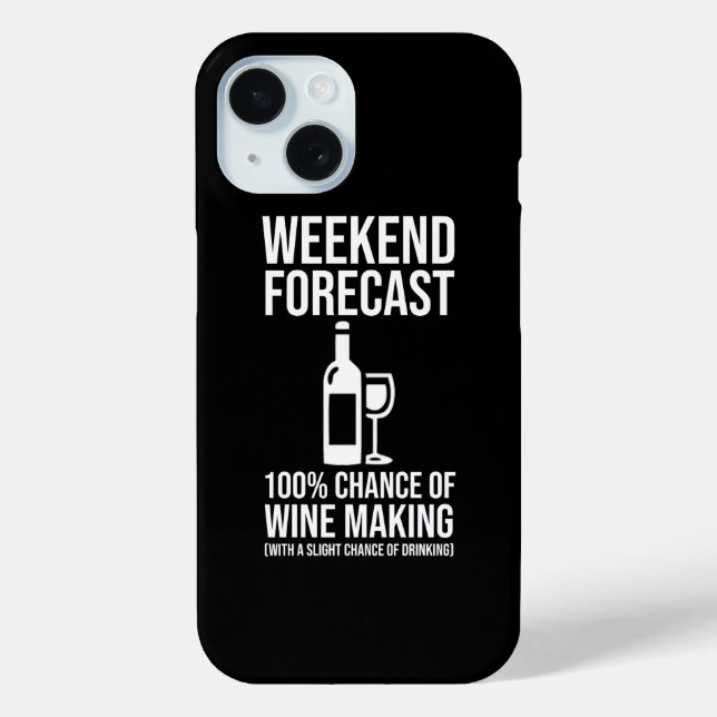 Weekend Forecast - 100% Chance of Wine Making Case-Mate iPhone Case (Back)