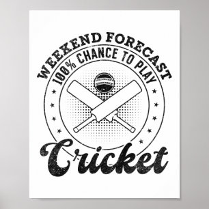 Weekend Forecast 100% Chance To Play Cricket Poster
