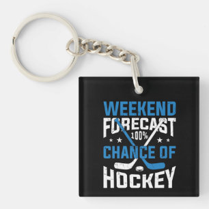 Weekend Forecast 100 Percent Hockey Key Ring
