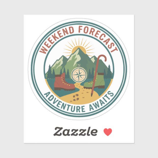 Weekend Forecast Adventure Awaits Hiking Mountain  (Sheet)