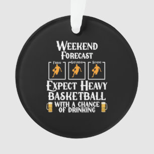 Weekend Forecast Basketball And Beer Ornament