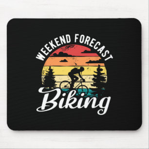 Weekend Forecast Biking Downhill Cycling Mountain Mouse Pad