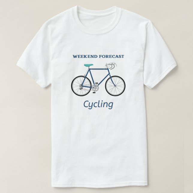 Weekend Forecast Cycling T-Shirt (Design Front)